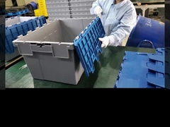 折りたたむ 固体箱 プラスチック魚箱 蓋付き トート 収納 760x570x620mm