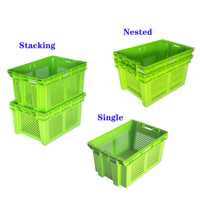 購入 プラスチックの網状の箱 積み立てられるフルーツと野菜の回転箱 485x360x290mm オンライン製造