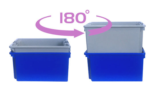 買う スタック&ネスト プラスチックキャスト 空間節約 リユース可能なPPコンテナ 物流用 オンライン製造