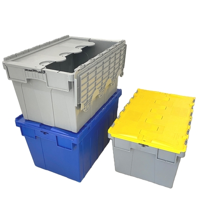 購入 固形ボックス型 プラスチック式 固定された蓋付き 積み重ねられる収納用 移動可能な箱 オンライン製造