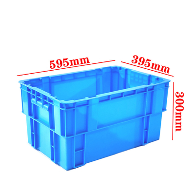 購入 スタックアンドネストプラスチッククレートターンオーバー収納再利用可能な移動ボックスロジスティクストランスポート オンライン製造