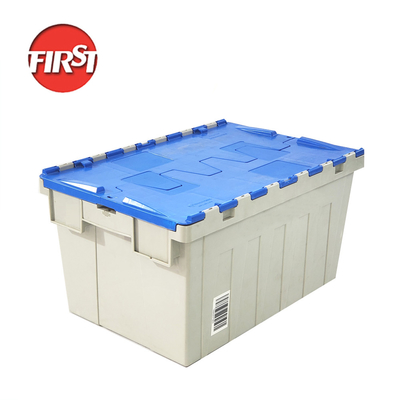 購入 600*400*315mm FIRST 再利用可能な移動箱 蓋付きプラスチック箱 収納タート オンライン製造