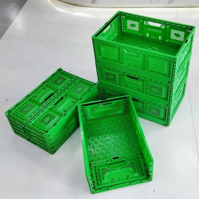 購入 シルク印刷 折りたたみ可能な農園果物と野菜の貯蔵のためのプラスチック箱 オンライン製造
