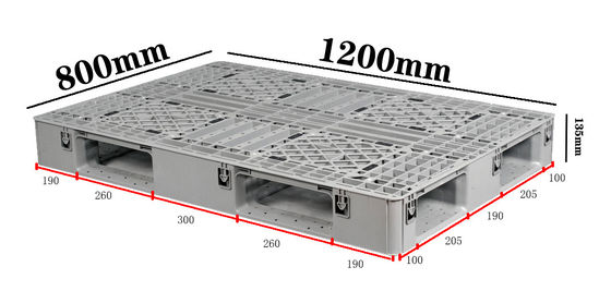 購入 倉庫用物流用の重用ユーロ標準プラスチックパレット (1200x800x135mm) オンライン製造
