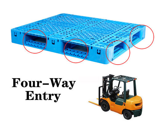 購入 PP Stackable Warehouse heavy duty plastic pallet Four Way Forklift Entry Sustainability オンライン製造