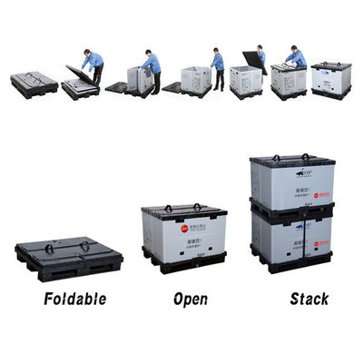 購入 プラスチック折りたたみパレットボックス 1200*1000mm PP スタッカブル 倉庫保管用 自動車用 PP スリーブボックス オンライン製造