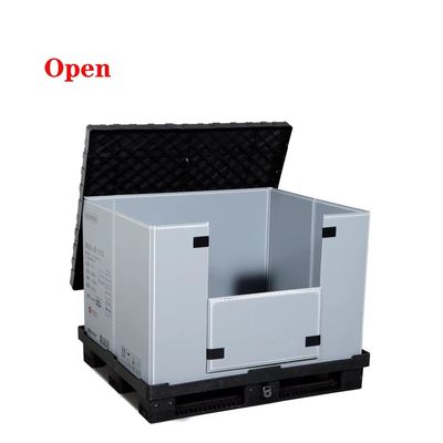 買う 1200×1000mm 折りたたむパレットボックス 自動車物流と倉庫保管のための重用折りたたむ返品パッケージ オンライン製造