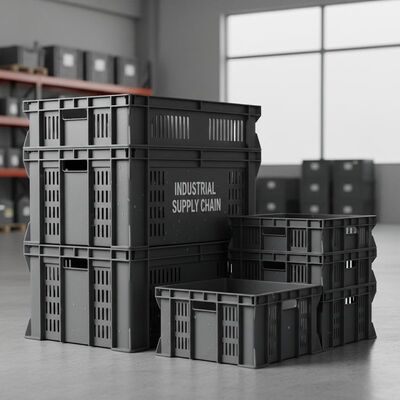 購入 サイズカスタマイズオプション 工業用プラスチック箱 高い衝撃耐性と耐候性 産業用サプライチェーンのために設計 オンライン製造