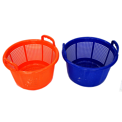 スーパーマーケット 積み重ねられるプラスチック網格 果物収穫用 倉庫バスケット 42CM