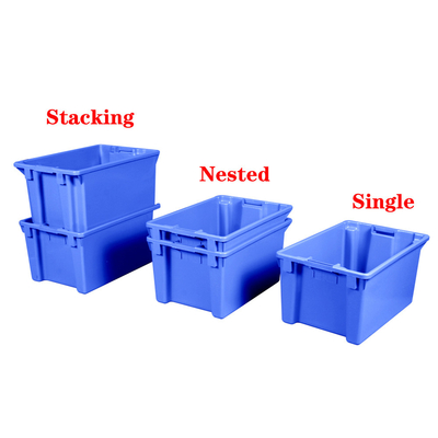 ソダボトル プラスチックのスタッキングキャスト プラスチックの引越し箱 600x395x300mm
