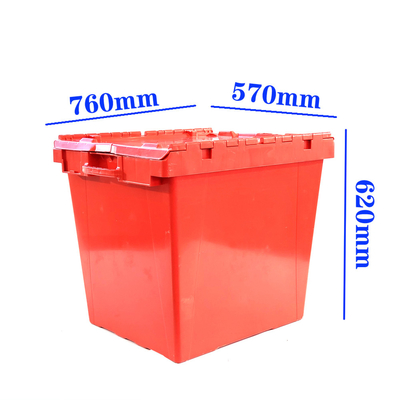彩色折りたたむプラスチック収納箱 蓋を固定したコンテナ トート 重荷