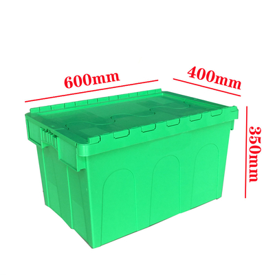 63L 蓋付のプラスチック箱 固体プラスチック 安定した箱 移動箱 積み重ね可能なコンテナ